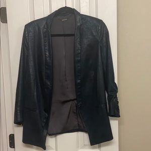 Nice dark blue textured jacket ONLY WORN ONCE